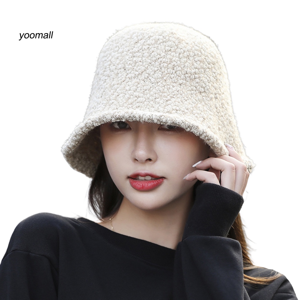 Mũ Tai Bèo Giả Cashmere Vành Ngắn Che Phủ Tai Thời Trang Thu Đông Cho Nữ