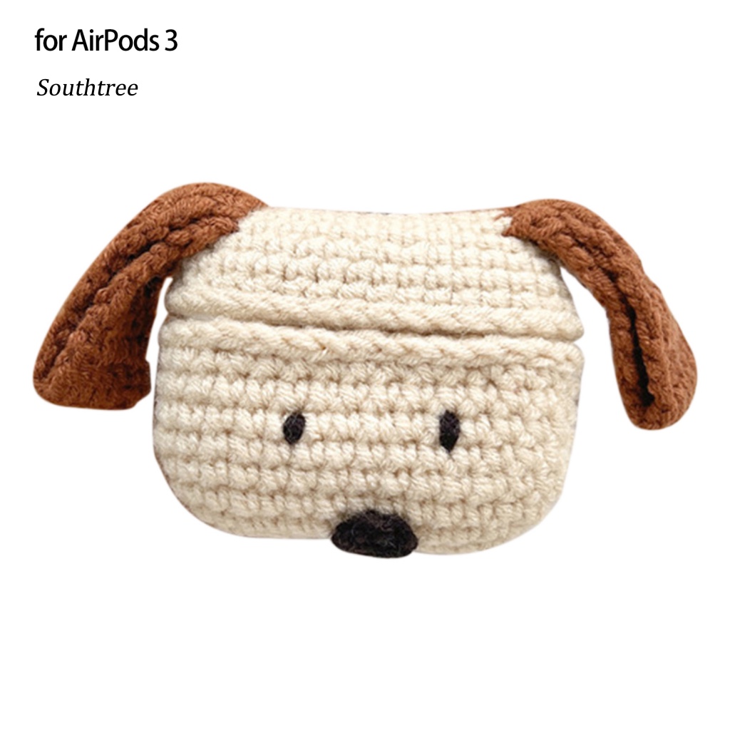Vỏ Bảo Vệ Hộp Sạc Tai Nghe AirPods Pro Bằng Len Mềm Mại Thoải Mái Chống Rơi Hình Chú Cún Tai Dài