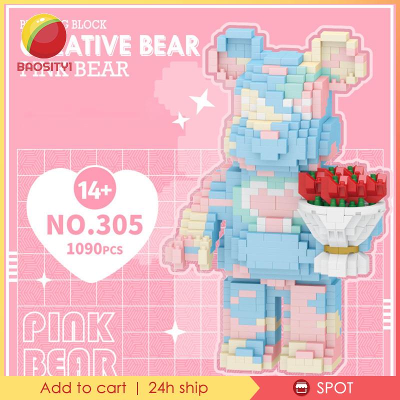 [Baosity 1] Đồ Chơi Lắp Ráp Hình Gấu DIY Thử Thách Trí Não Cho Thanh Thiếu Niên Để Bàn Trang Trí
