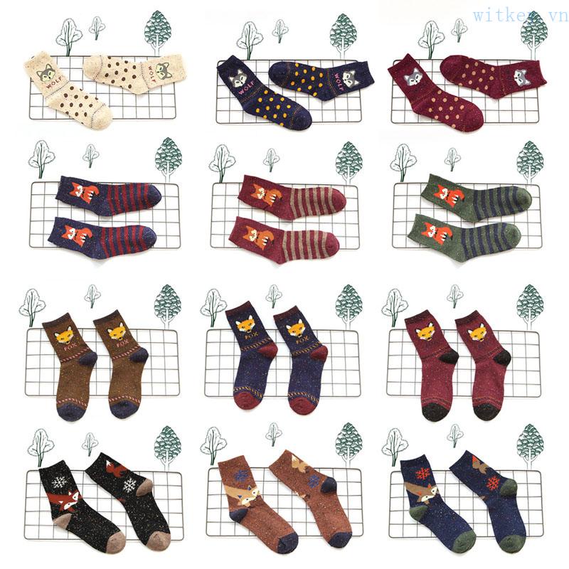 Đôi Vớ Cotton HọA TiếT ĐộNg VậT Dễ Thương ThờI Trang Cho Nữ