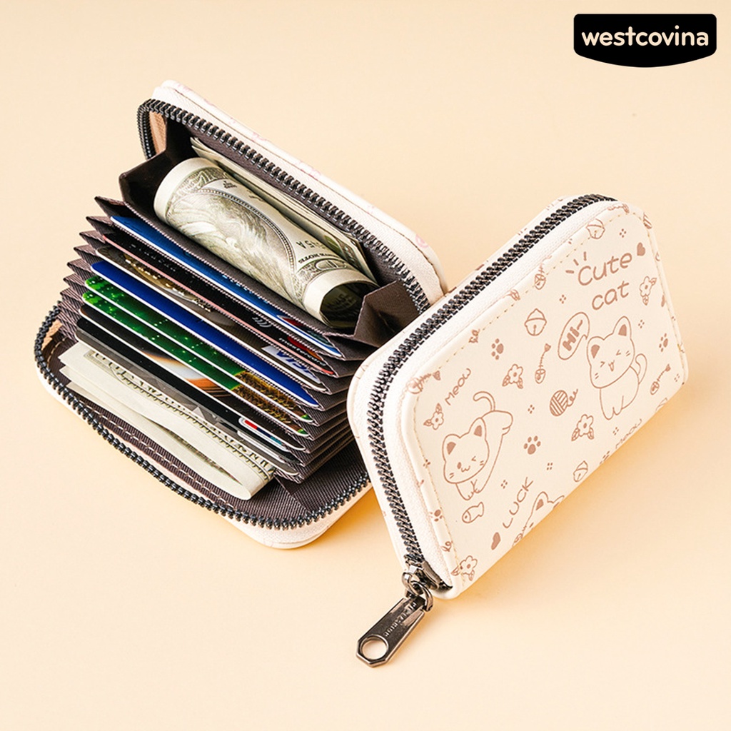 [WSTN]✎Ví Đựng Thẻ Đa Năng Sức Chứa Lớn Có Khóa Kéo Có Thể Tái Sử Dụng