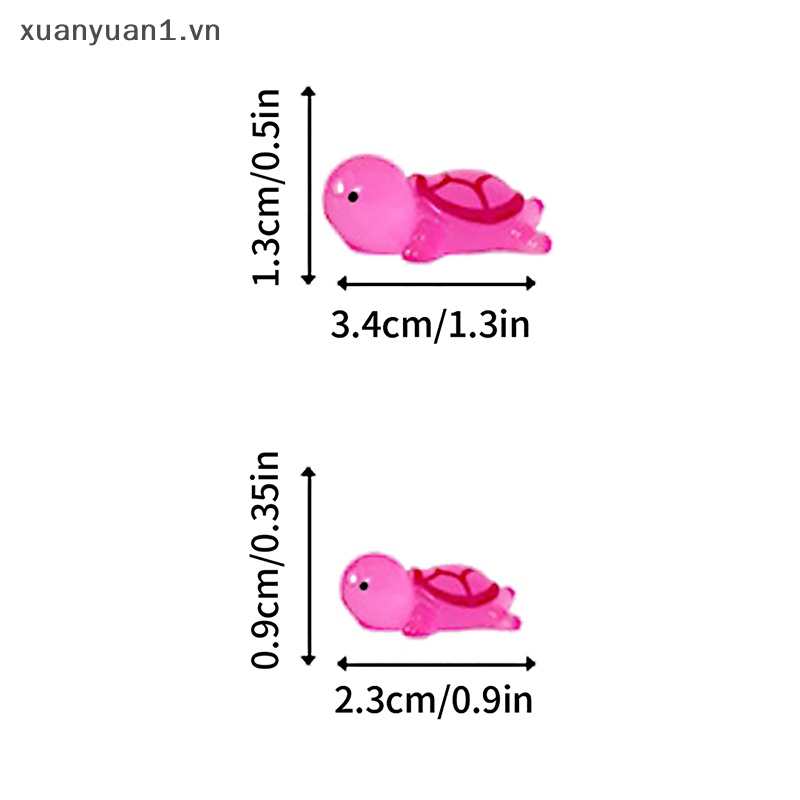 Set 3 Chú Rùa Mini Dạ Quang Dùng Để Trang Trí Tiểu Cảnh