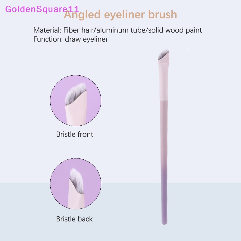 Cọ Trang Điểm Kẻ Mắt &amp; Lông Mày Đầu Vát Nghiêng Màu Vàng Kim