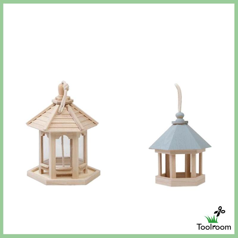 Khay Đựng Thức Ăn Cho Chim Bằng Gỗ Kích Thước 21x26cm Treo Trang Trí Sân Vườn