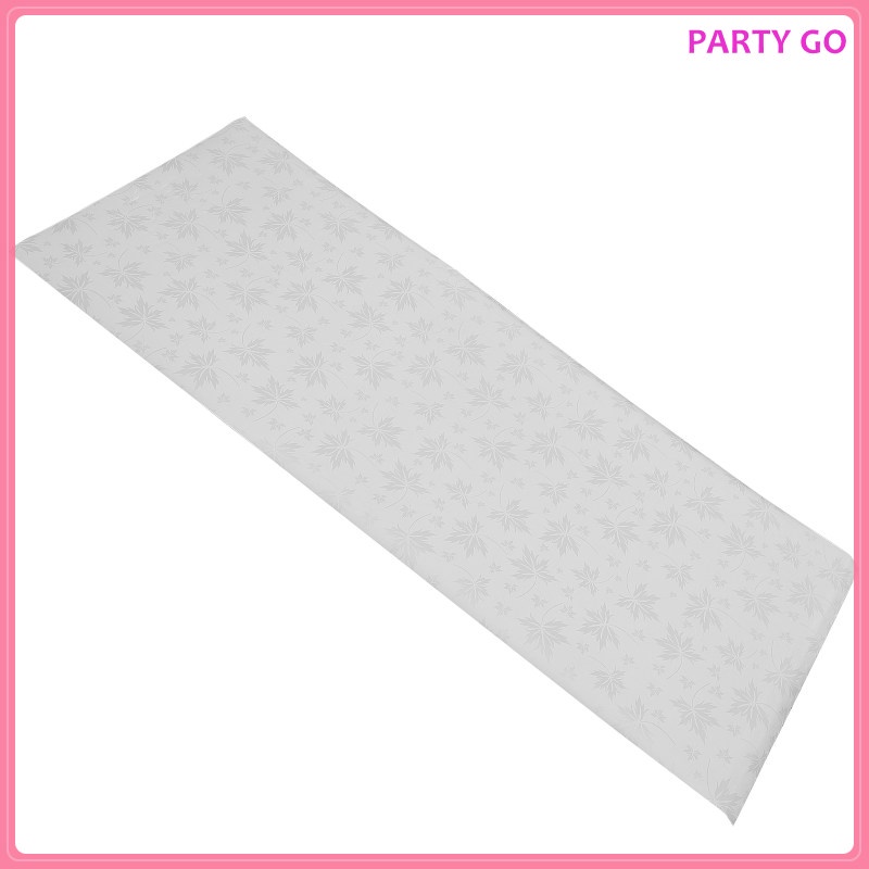 Bộ 2 Cuộn Miếng Dán Sàn Nhà Bằng Pvc Lanh Màu Trắng Hình Lá Phong 120X50X0.3CM