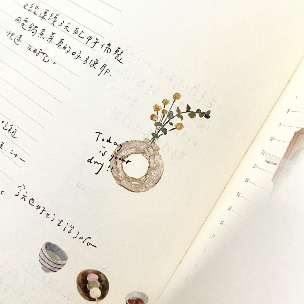 Sticker Pion print-on trang trí junk journal