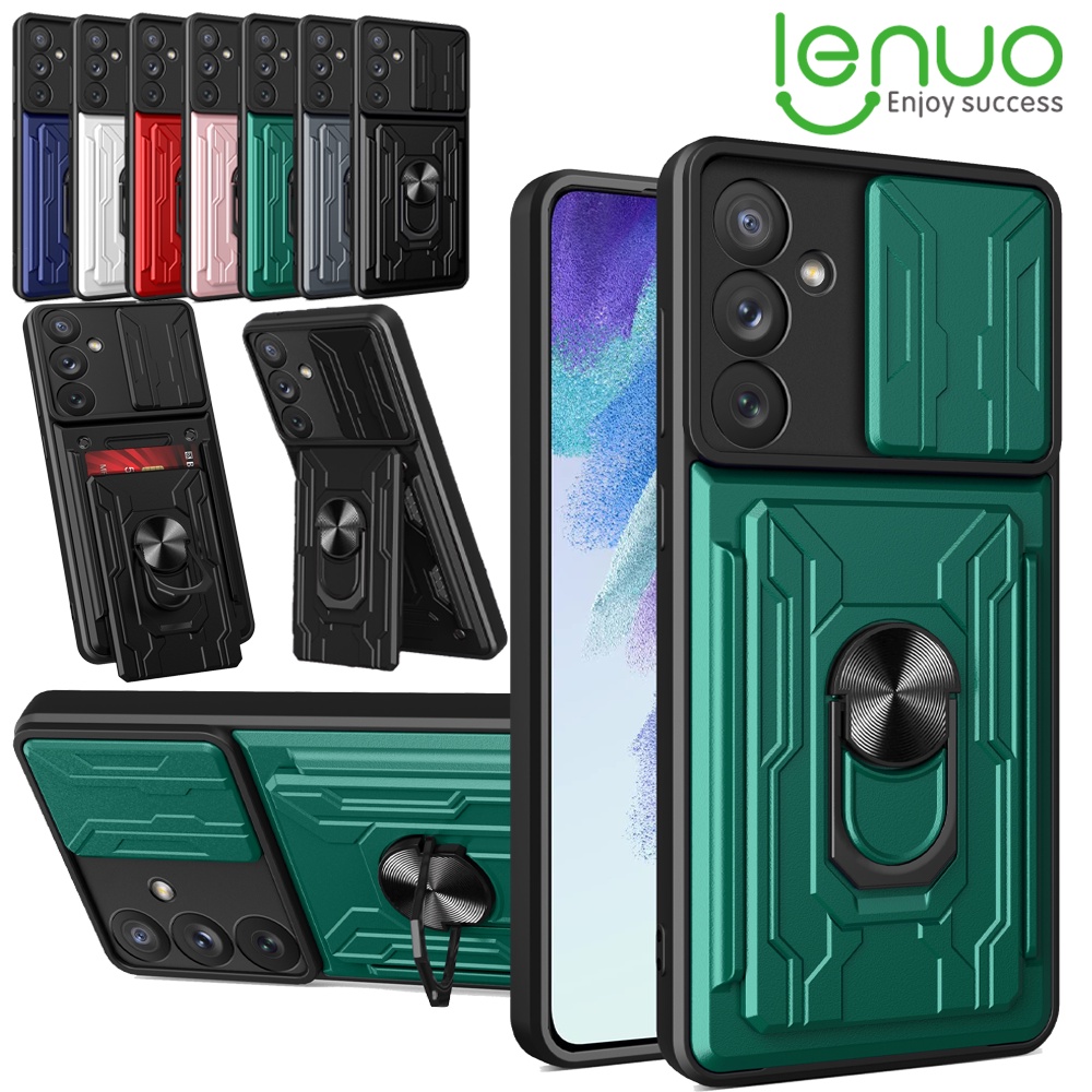 LENUO Ốp Điện Thoại Chống Sốc Có Ngăn Đựng Thẻ Cho Samsung A54 A34 A24 A14 A04S A04 4G 5G Giá Đỡ Hút Nam Châm
