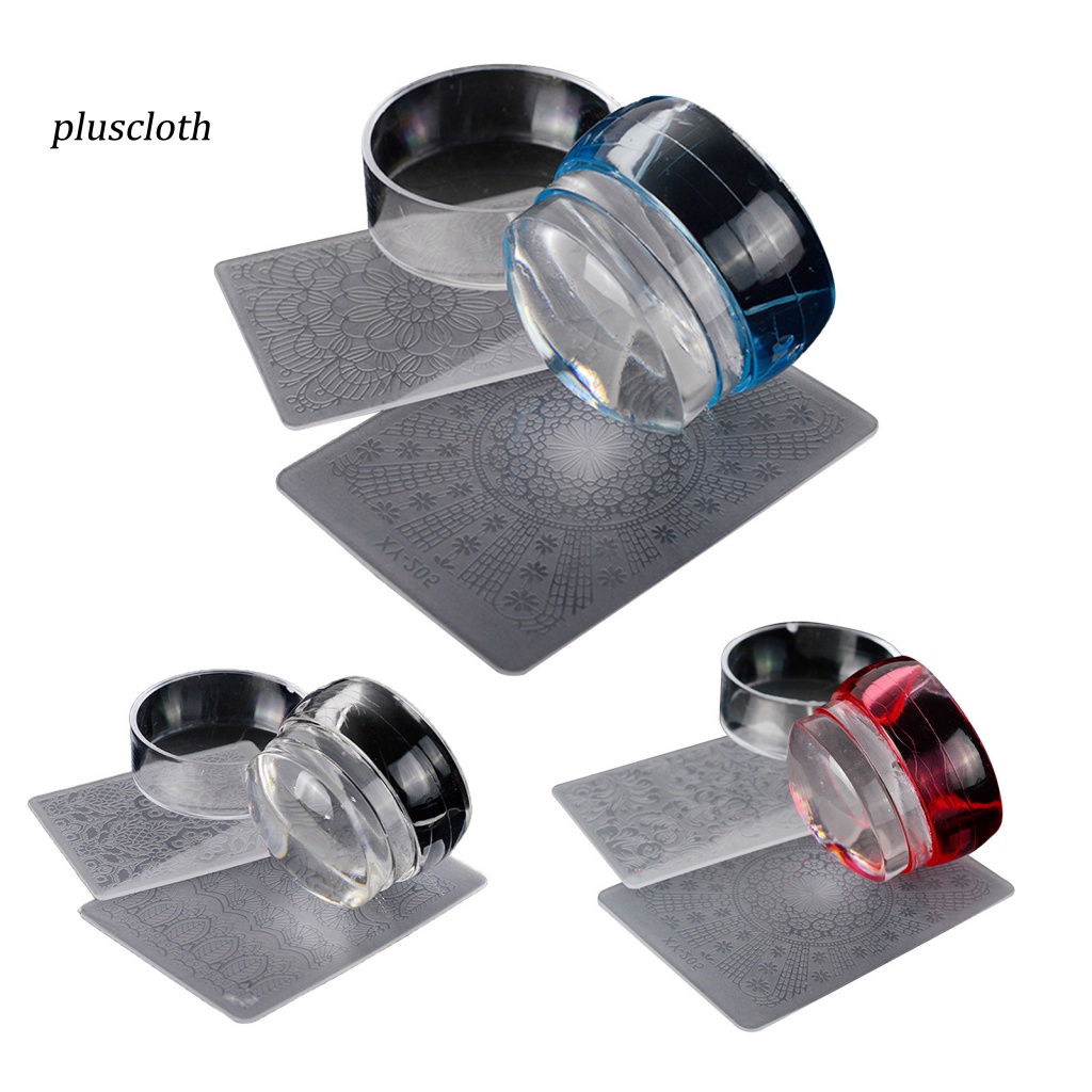 &lt; Pluscloth &gt; Dụng Cụ Đóng Dấu Trang Trí Móng Tay Nghệ Thuật Tái Sử Dụng Tiện Lợi Dễ Sử Dụng