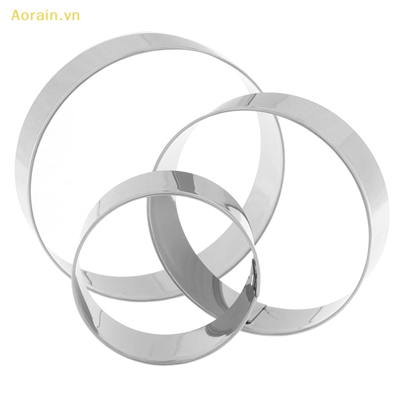 Bộ 5 Khuôn Cắt Bánh Quy Hình Tròn Bằng Thép Không Gỉ .