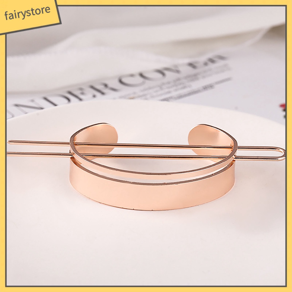 Kẹp Tóc Hình Lông Vũ Tròn Bằng Hợp Kim Chống Trượt