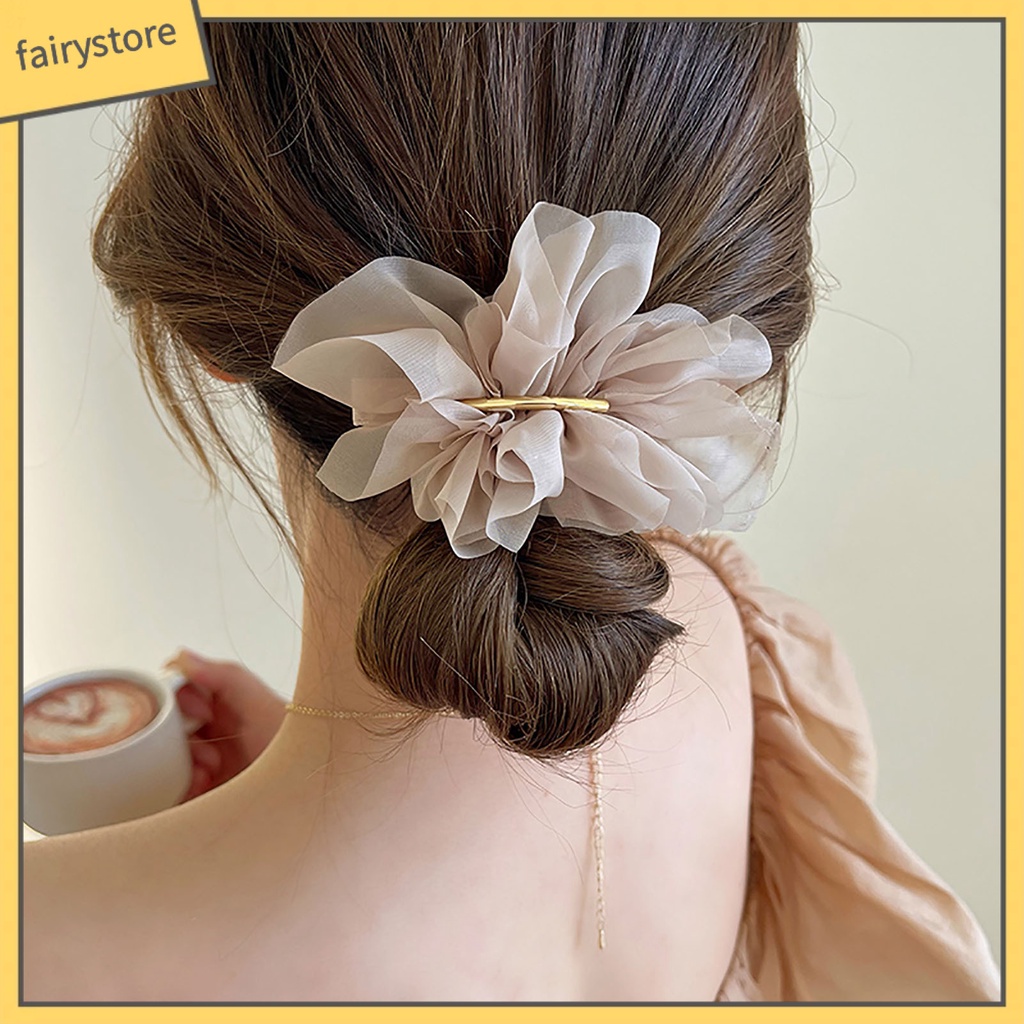Kẹp Tóc Hình Hoa Lớn Không Trơn Cho Bé Gái
