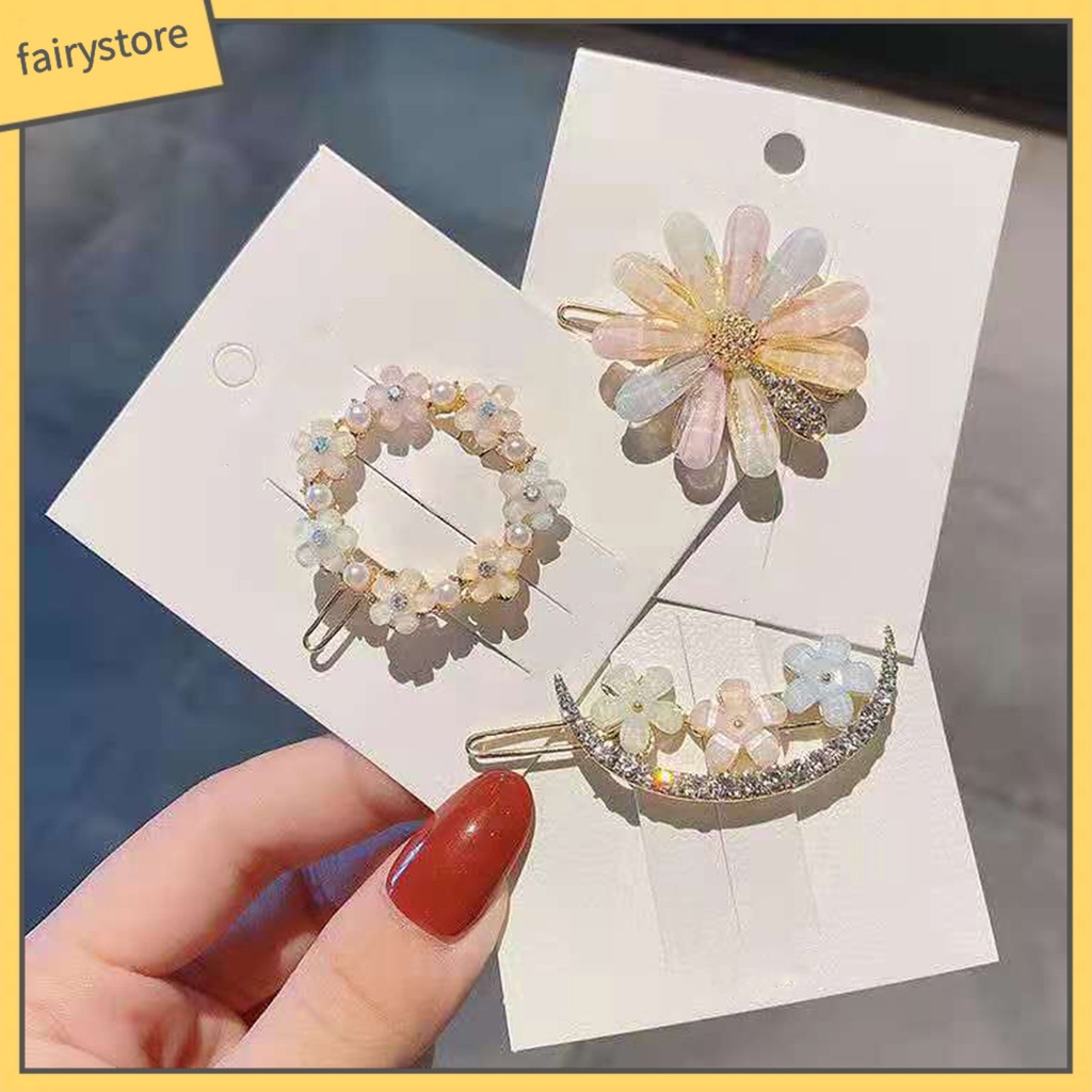 Kẹp Tóc Hình Bông Hoa Nhiều Màu Sắc Chống Gỉ Siêu Bền