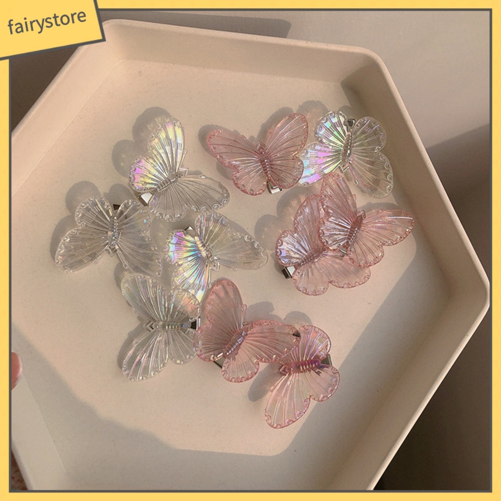 Kẹp Tóc Trong Suốt Tạo Hiệu Ứng 3D Độ Bóng Cao Trang Trí Tóc Mùa Hè