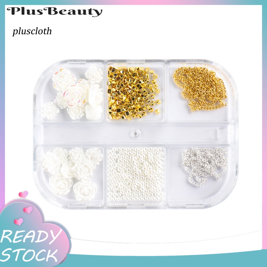 Dây Xích Kim Loại Trọng Lượng Nhẹ Đính Đá Trang Trí Móng Tay Cho Nữ