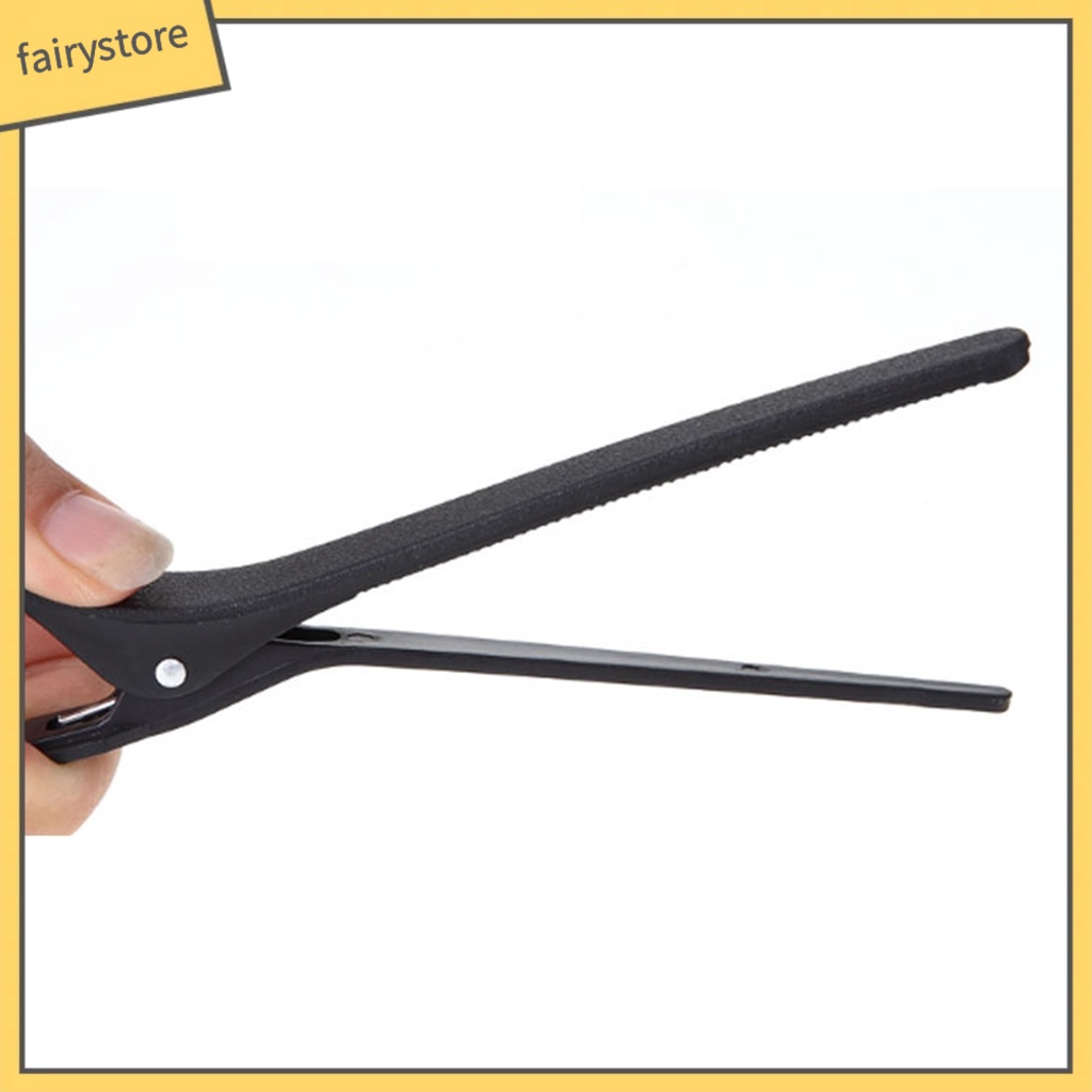 Set 12 Kẹp Tóc Tạo Kiểu Bằng Nhựa Màu Sắc Trơn Dành Cho Salon