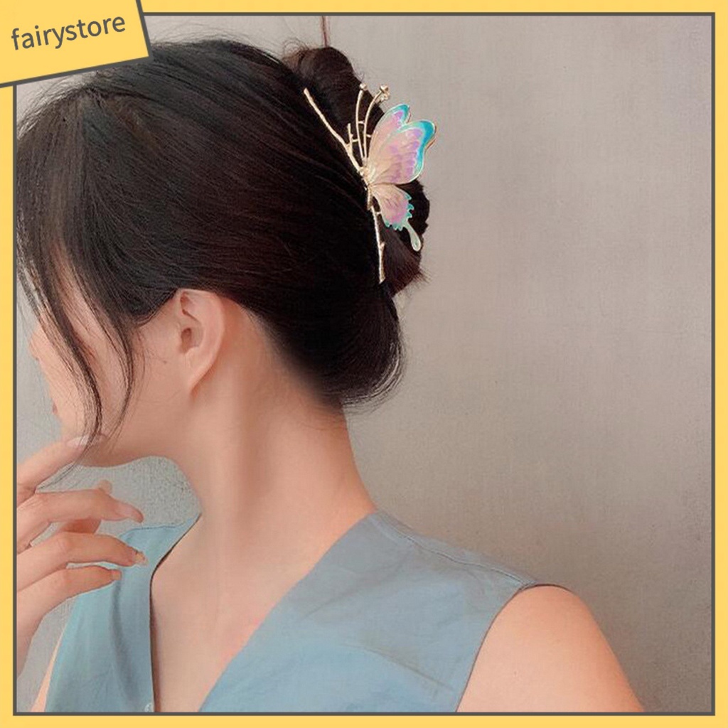 Kẹp Tóc Ba Chiều Co Giãn Chống Trượt Tươi Mới Với Răng Dùng Trang Trí Quần Áo Cho Nữ