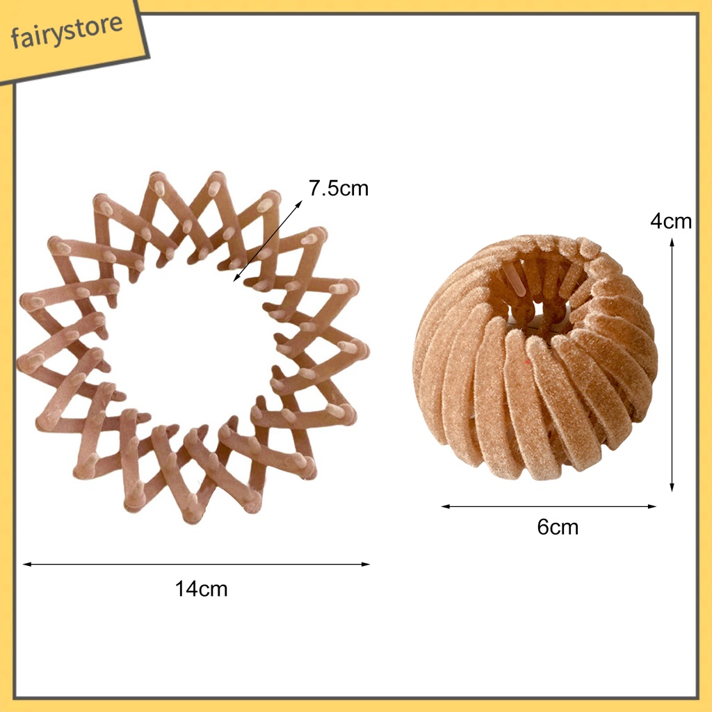 Dây Cột Tóc Hình Tổ Chim Bằng Resin Thanh Lịch Sáng Tạo Có Thể Thu Gọn Cho Nữ