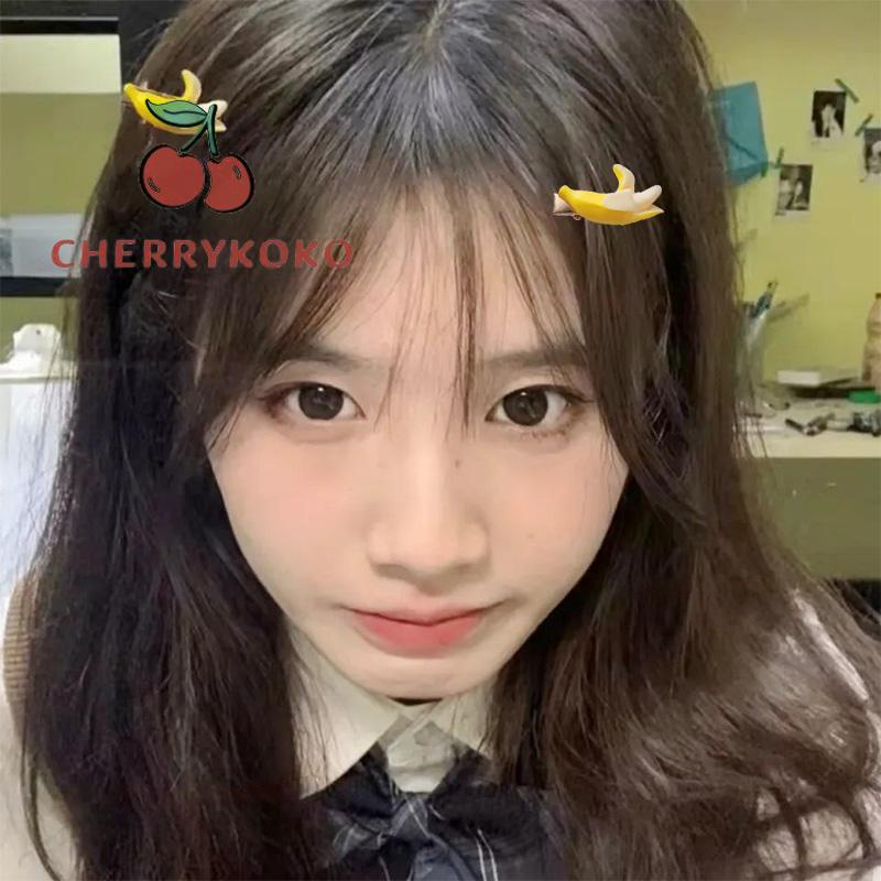 🍒🍒CHERRYKOKO Kẹp Tóc Hình Quả Chuối Dễ Thương Sáng Tạo Vui Nhộn Cho Bé Gái