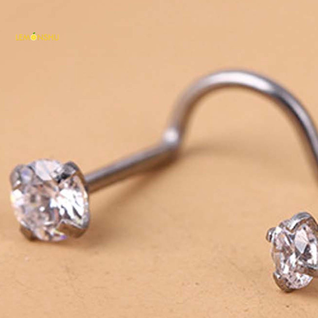 1 Chiếc Khuyên Mũi Thép Titan Đính Đá Zircon Tinh Xảo Cho Bữa Tiệc