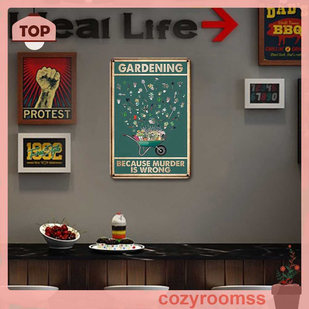 Bảng Kim Loại Hình Chữ Nhật Treo Tường Trang Trí Phong Cách Vintage