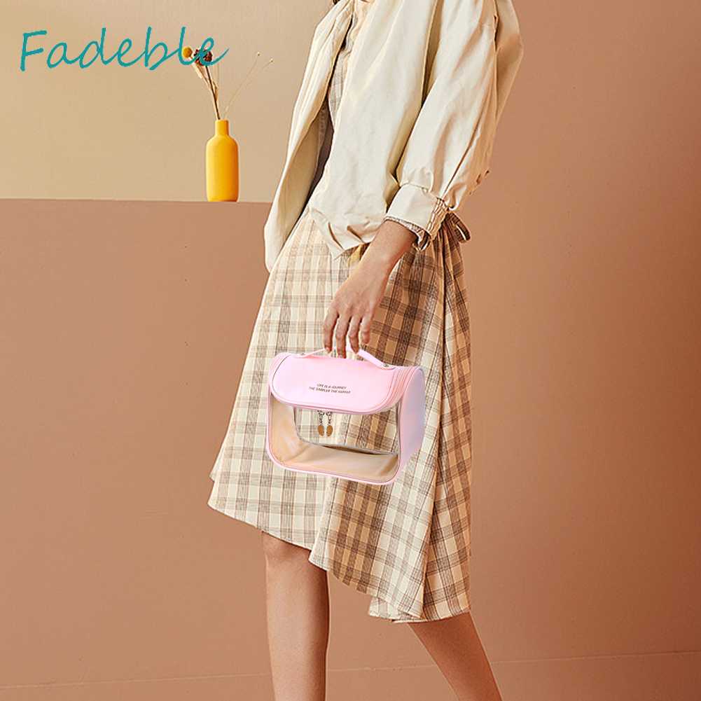 Túi Đựng Mỹ Phẩm Bằng PVC Cỡ Lớn Có Móc Treo Tiện Dụng