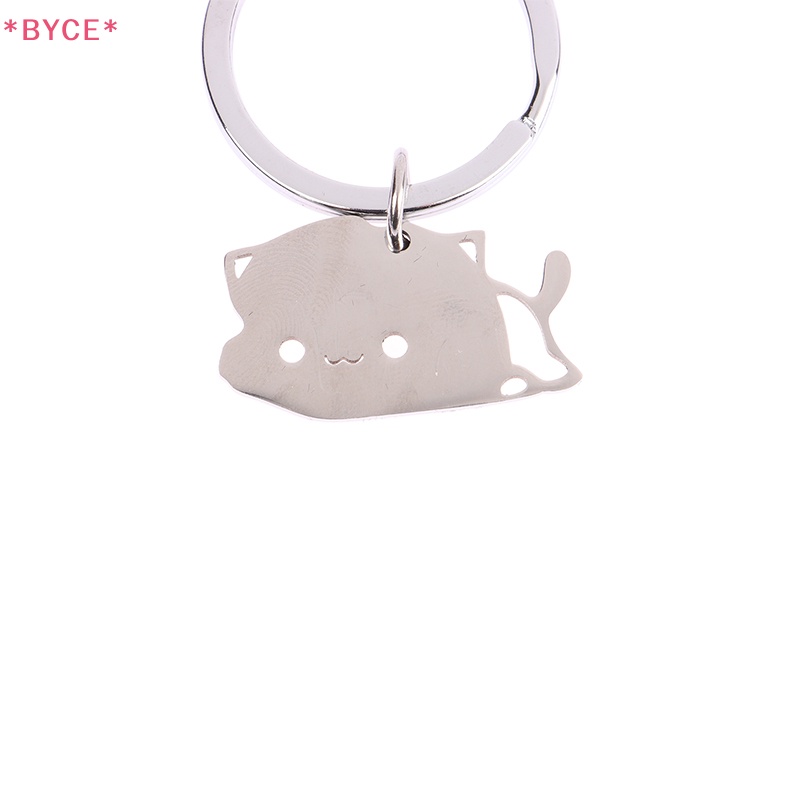 Móc Khóa Hình Mèo Bằng Thép Không Gỉ Dễ Thương Mới