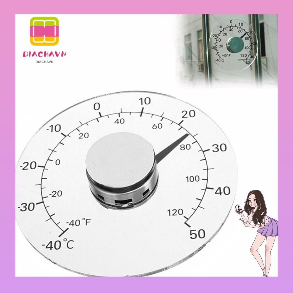 Nhiệt Kế Trong Suốt Dán Cửa Sổ Tiện Dụng Cho Nhà Kính