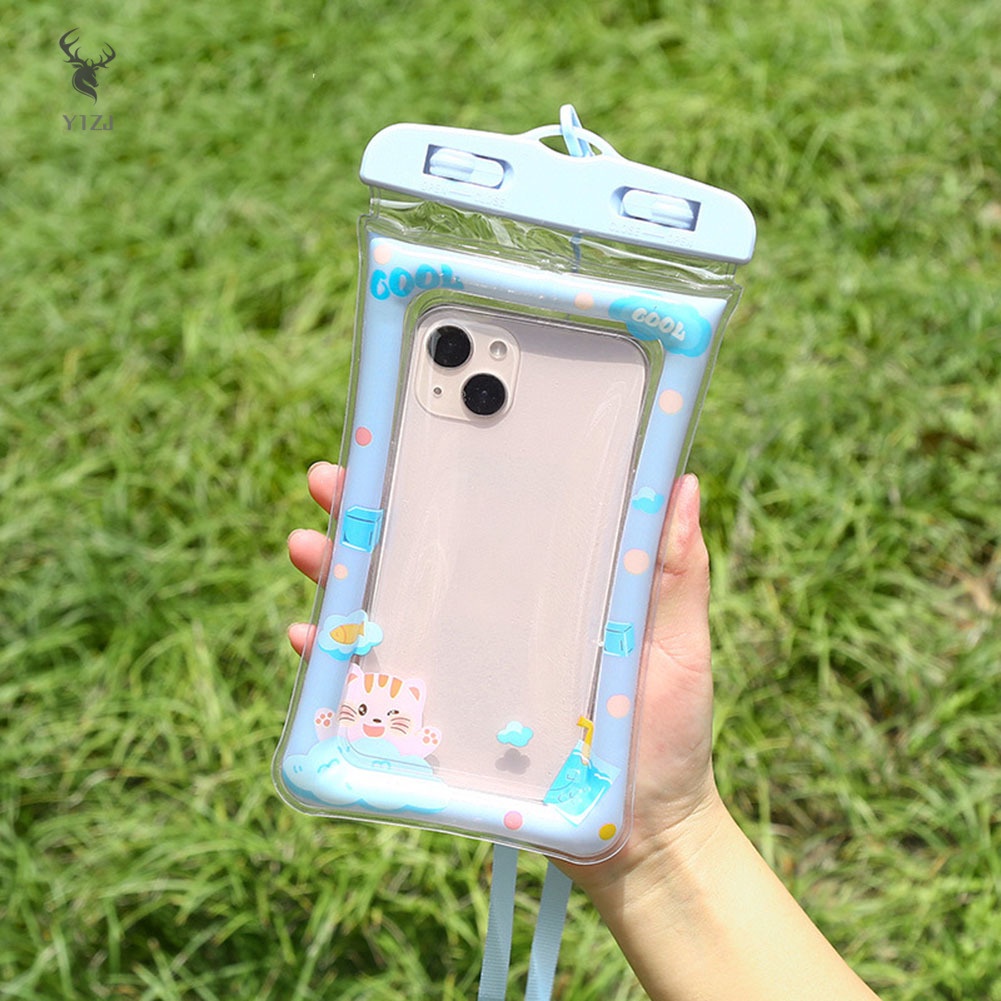 Túi Khí Nổi Đựng Điện Thoại Bơm Hơi Thiết Kế Dễ Thương Dùng Khi Đi Bơi