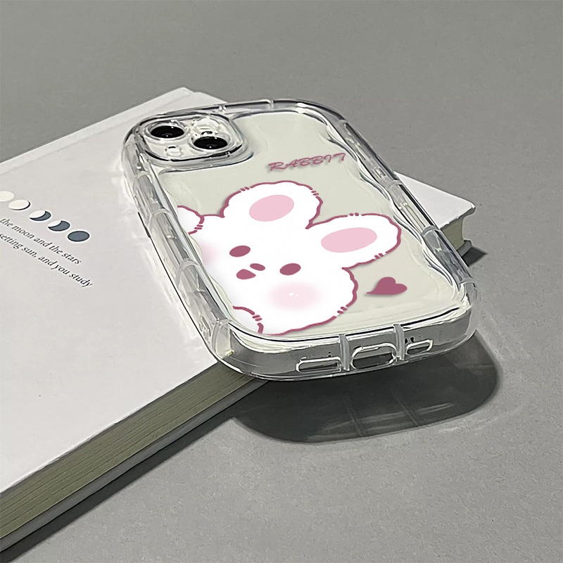 Ốp Điện Thoại Silicone Mềm Trong Suốt Chống Sốc In Hình Gấu Thỏ Cho IPhone 14 13 12 11 Pro Max XS X XR 8 + 7 Plus