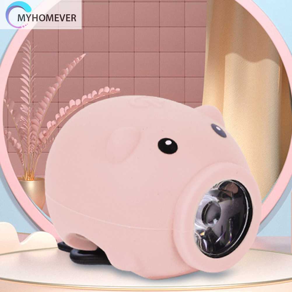 Đèn Chiếu Sáng Phía Trước 3 Chế Độ Hình Chú Heo Hoạt Hình Trang Trí Xe C