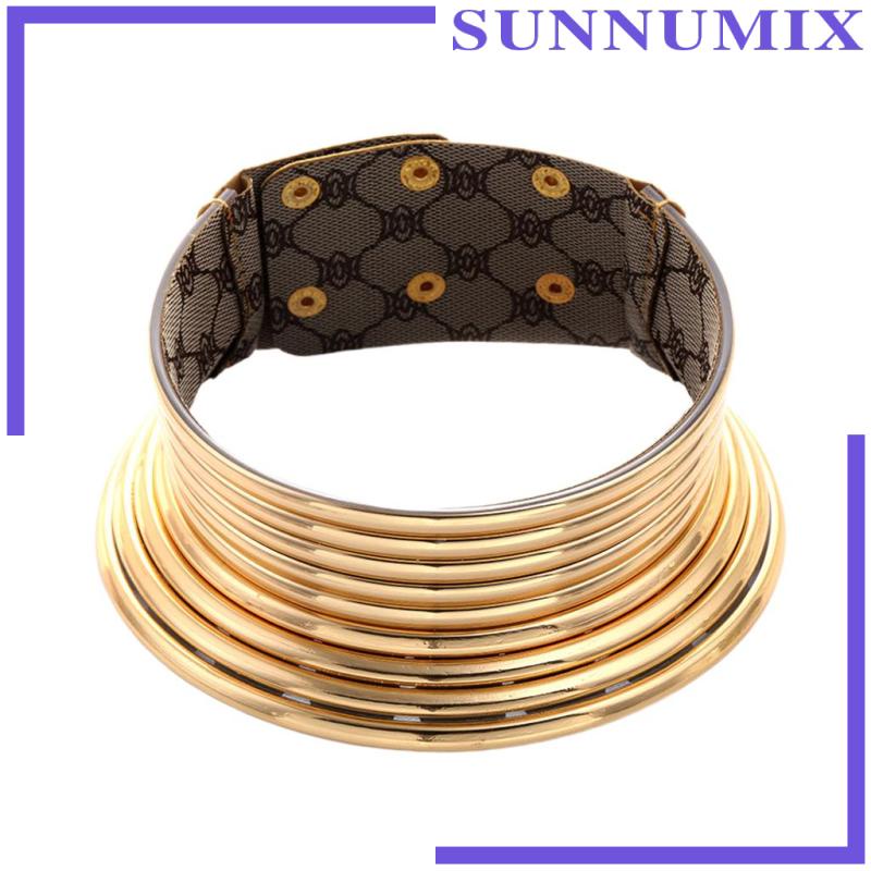 Vòng Cổ Choker Kim Loại Bản Rộng Châu Phi Thời Trang Cho Nữ