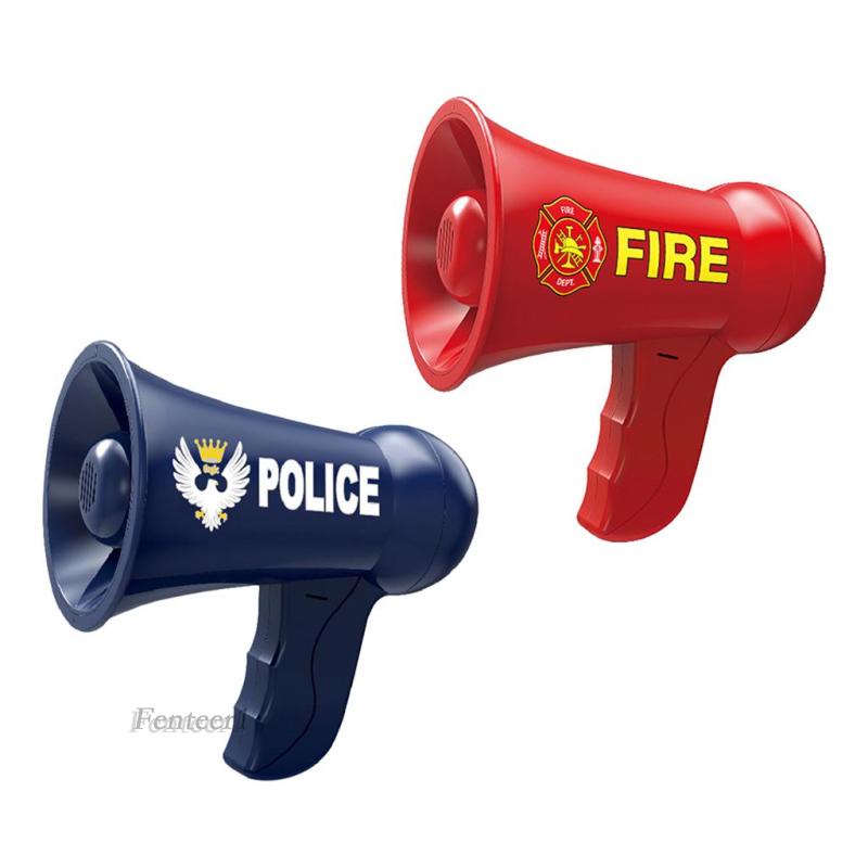 [Fenteer1] Đồ Chơi Điện Đàm Cảnh Sát Megaphone Phát Ra Âm Thanh Màu Xanh Dương Cho Bé