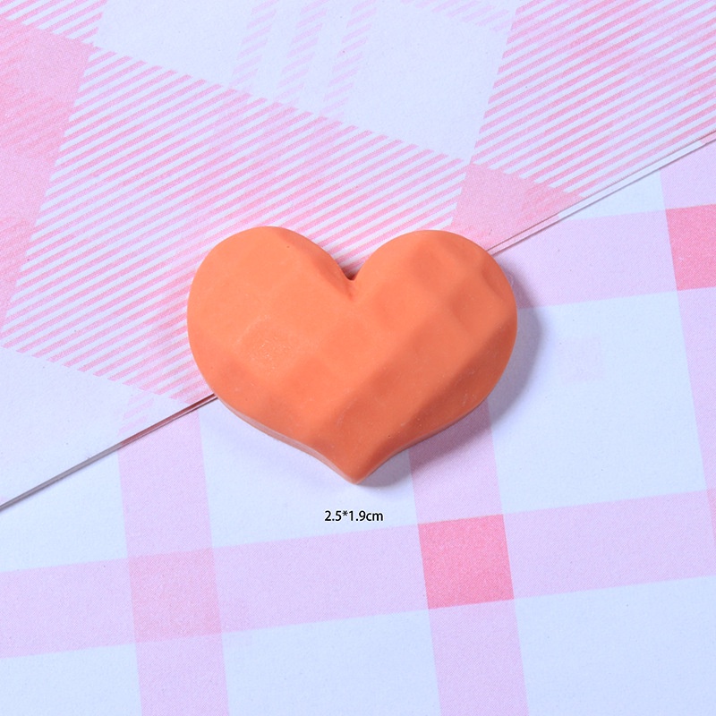 Set 10 Mặt Dây Chuyền Hình Bánh Quy / Trái Tim Bằng Nhựa Resin Trang Trí Ốp Điện Thoại