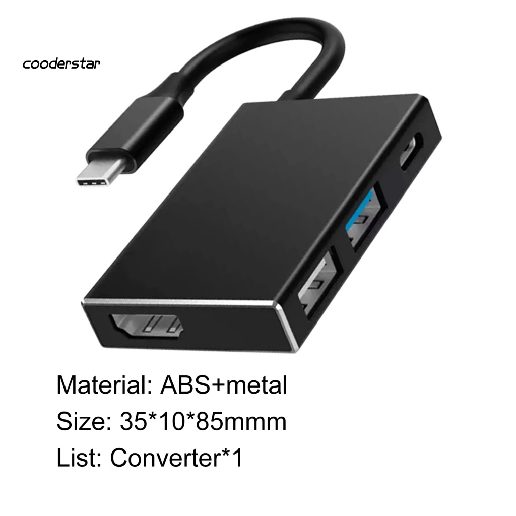 Bộ Chuyển Đổi USB Type C 4 Trong 1 Thông Dụng Dễ Lắp Đặt Cho Máy Tính PC