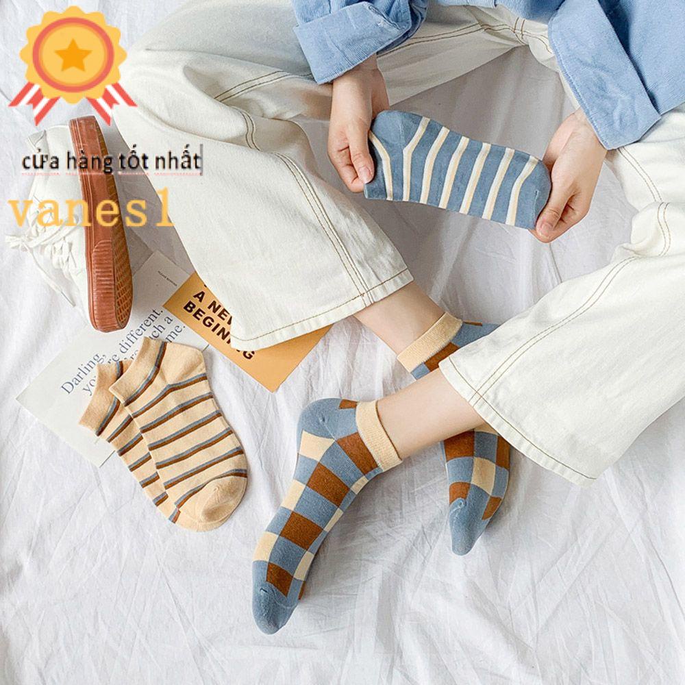 Vớ Cotton Chắp Vá Màu Sắc Cổ Điển VANES1