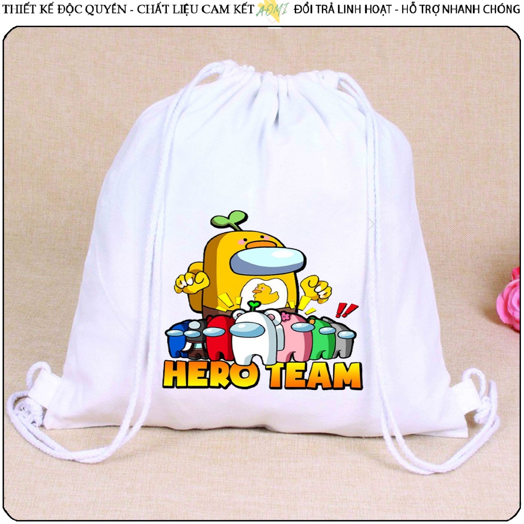 BALO  Hero Team Mèo Sammy Simmy SiroMINI AOMIVN DÂY RÚT ĐEO VAI 33x38cm NHỎ XINH UNISEX CHẤT CANVAS CUTE  OFFICIAL