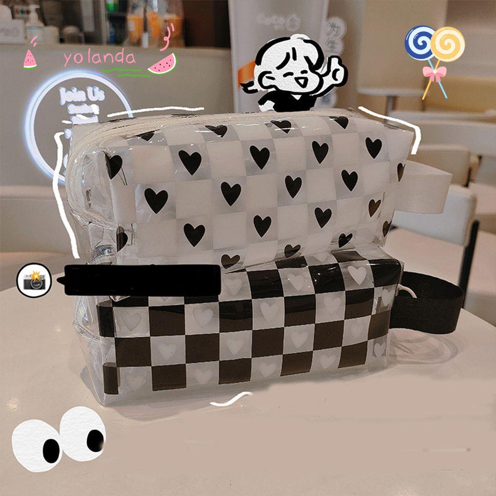 Túi Đựng Bút Bằng PVC Trong Suốt Chống Nước Phong Cách Hàn Quốc