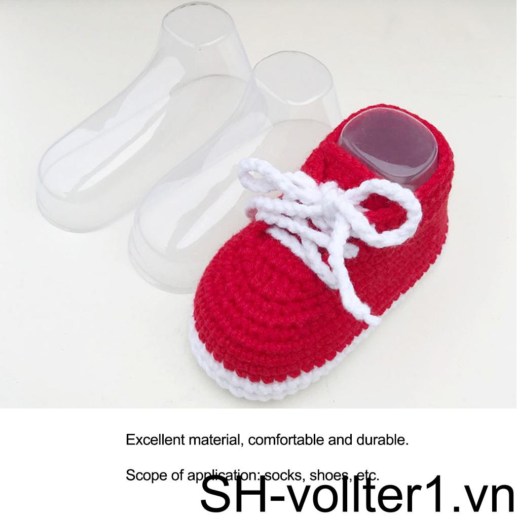 Set 2 Mô Hình Giày Booties Trong Suốt Không Dễ Biến Dạng Cho Bé