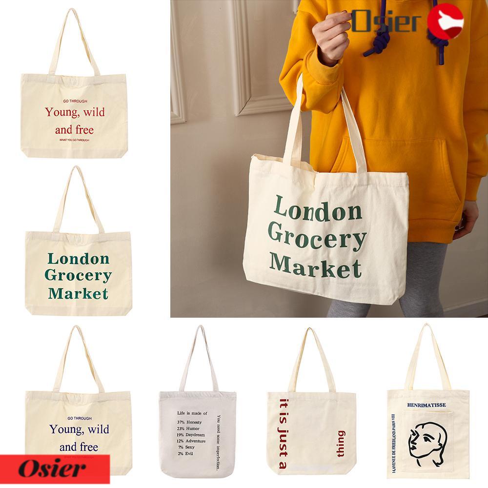 1 Túi Đeo Vai Chất Liệu Canvas Có Khóa Kéo Thời Trang Xuân Thu Cho Nữ