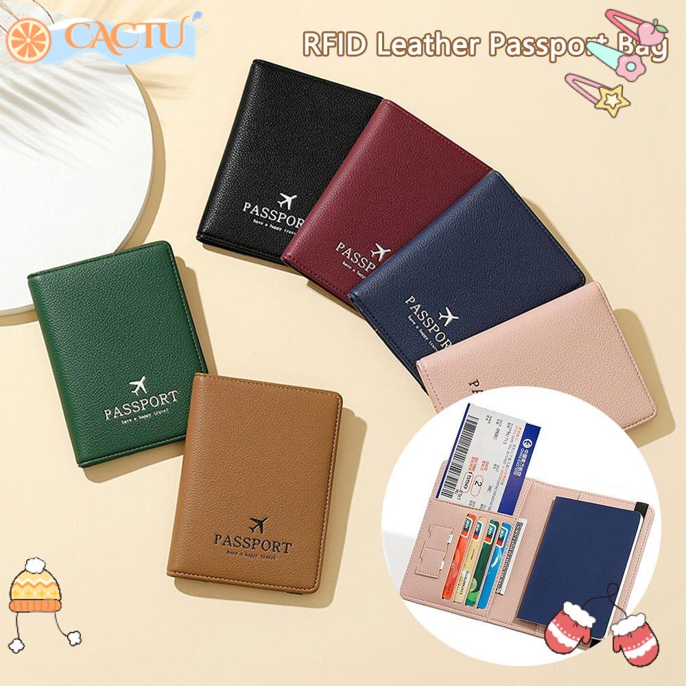 Vỏ Bọc Hộ Chiếu Bằng Da PU Đa Chức Năng Tiện Dụng