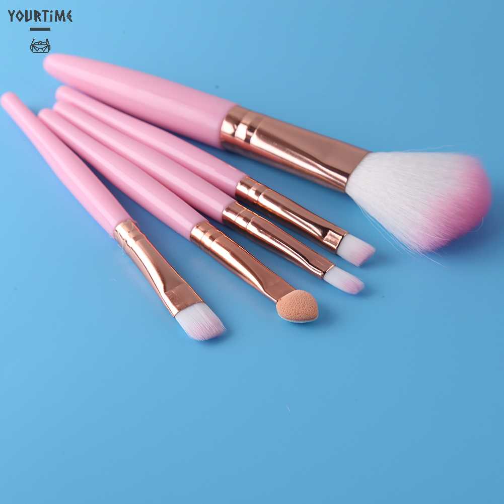 Set 5 Cọ Trang Điểm Sợi Nylon Mềm Mại Tiện Dụng