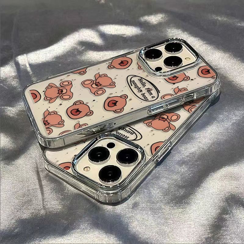 ✅Ốp Điện Thoại Dẻo Họa Tiết Hoạt Hình Chú Gấu Dễ Thương Chống Sốc Cho Iphone12MaxPlus14Pro QK3X 13 7
