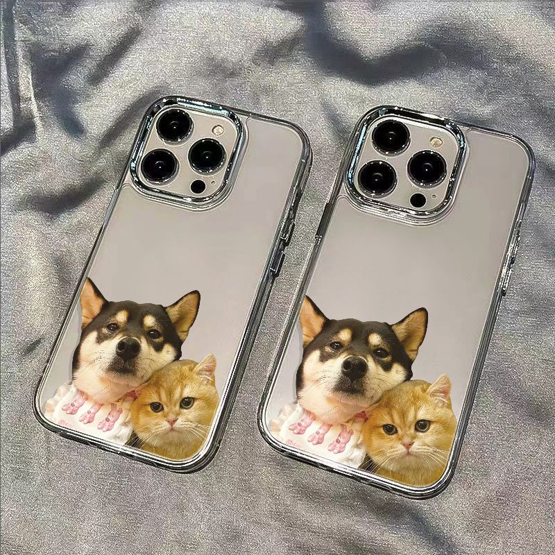 ✅Ốp Điện Thoại Mềm Chống Sốc Hình Chó Mèo Cho Iphone 11 7 13max Plus8 Iphone1214Proins Style / NRE5