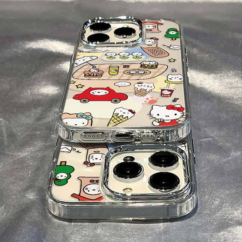 ✅Ốp Điện Thoại Mềm Chống Sốc Hình Mèo Màu Đỏ Cho Iphone 13 max7 118 14pro 12 2IAZ