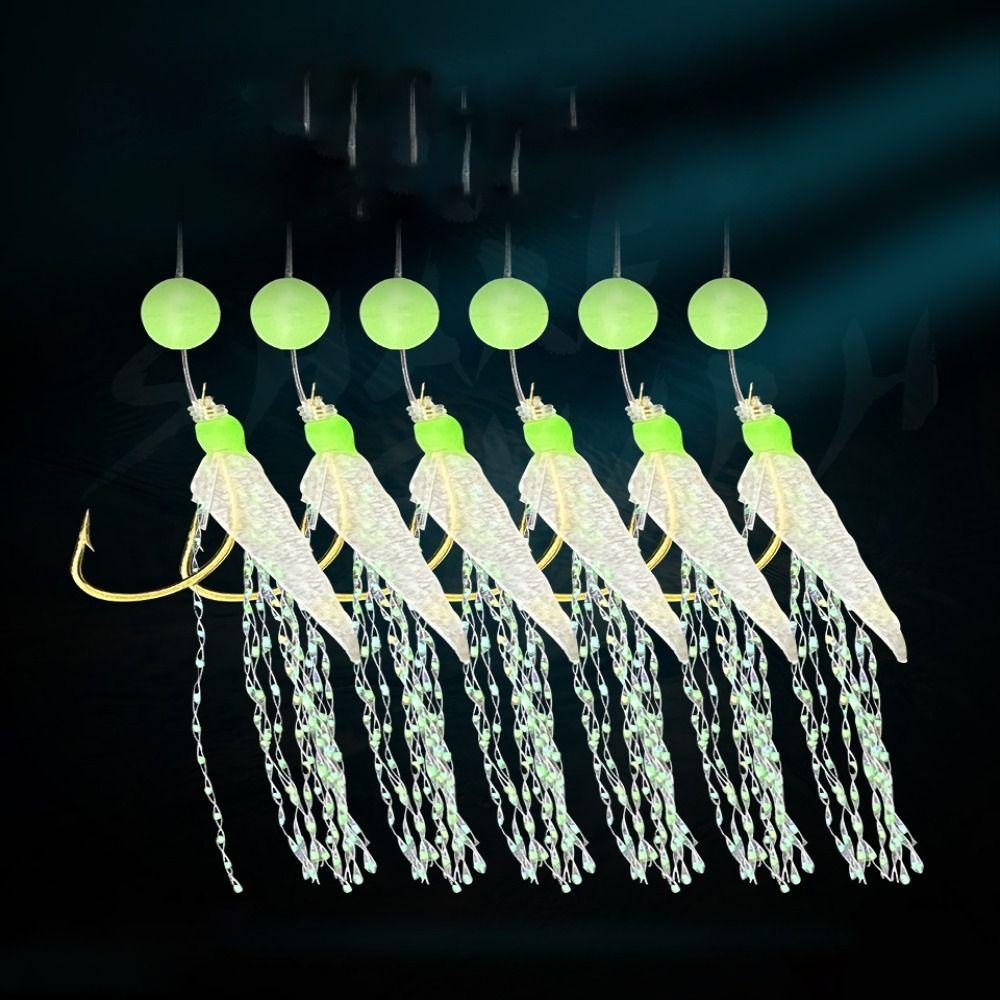 IVORY Set 6 Mồi Câu Cá Giả 6 Móc Chuyên Nghiệp