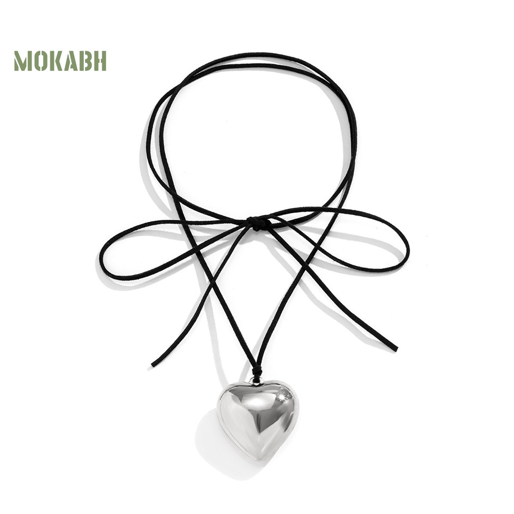 Vòng cổ Hình Trái Tim Cỡ Lớn Màu Vàng / Bạc Sang Trọng Thời Trang Cho Nữ