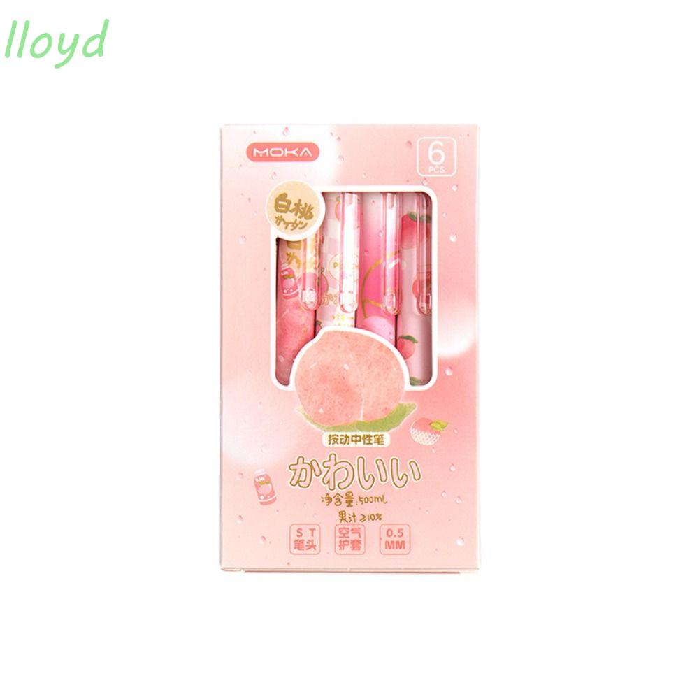 Set 6 Bút Bi Mực Đen Ngòi 0.5mm