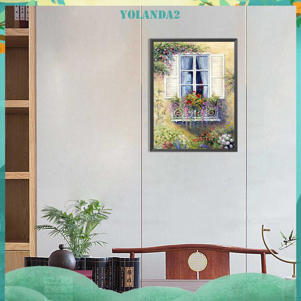 Tranh Đính Đá Kim Cương Toàn Bộ 5D DIY Hình Vẽ Hoa Trang Trí Nhà Cửa