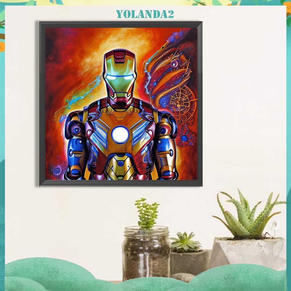 Tranh Đính Đá Kim Cương Toàn Bộ 5D DIY Hình Vẽ Người Sắt