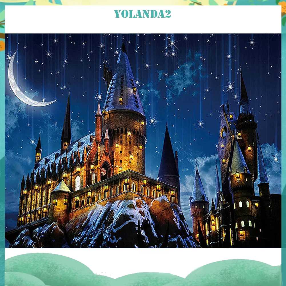 Tranh Đính Đá Kim Cương Toàn Bộ 5D DIY Hình Lâu Đài